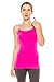 Kurve Women’s Camisole Tank Top - Basic Seamless Stretch Spaghetti Strap Cami Tops UV Protective Fabric Rated UPF 50+ (Made in USA) Neon Fuschia, Medium/Large