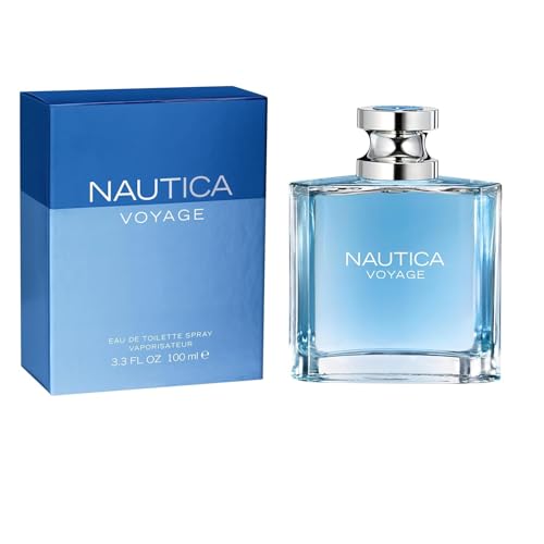 nautica voyage eau de toilette cologne and fragrance for men fresh romantic fruity scent woody aquatic notes of apple water lotus cedarwood and musk ideal day wear long lasting 33fl oz