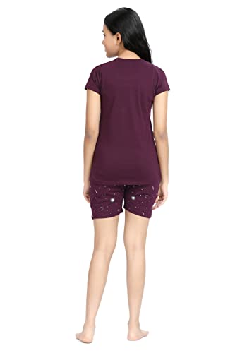 Image of Kids Night Suit for Girls - Cotton Set of Pyjama & T-Shirt Sleepwear - Lightweight & Comfortable Night Wear for Kids