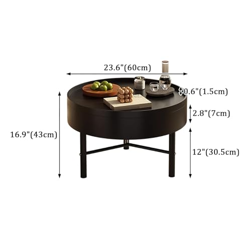 Table basse rotative en métal pour optimiser l'espace du salon au balcon