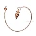 Amazing Gemstone Healing Metal Pendulums for Divination, Copper Cone with Ring Plate Steel Copper Pendulum High Energy Pendulo de Bronce Pendulos de Mesa MP58