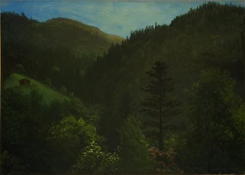 Impression d'art tableau paysage boisé Albert Bierstadt grand format