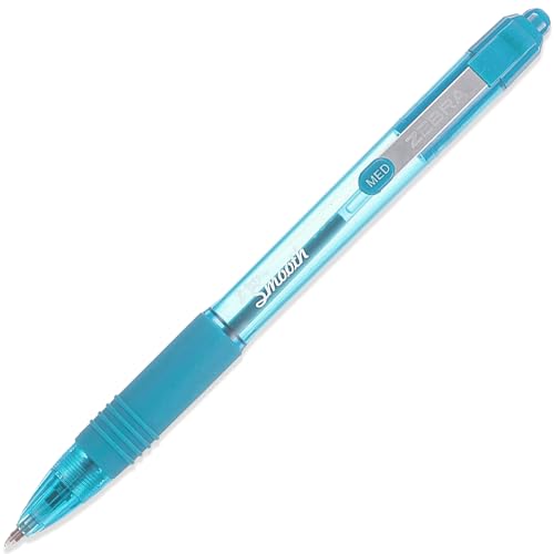 Zebra Z-Grip Smooth Ink Ballpoint Pen - 1.0mm - Pack of 6 Pens - in Zebra Envelope Gift Packaging (Light Blue) - Image 3
