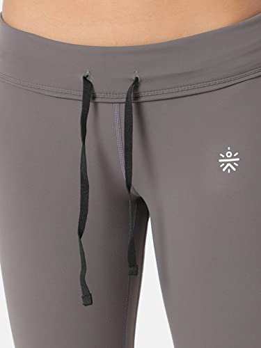 Image of Do It All Tights with Brand Print | Anti-Chafing | Performance Tights for Women | 4-Way Stretch | Yoga Gym Cardio Leggings | Sports Leggings | Active Wear for Women (CS601301XS Grey XS)