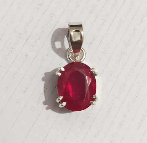 Natural Ruby Pendant Certfied Necklace 5.55 Carat precious Oval Shape Stone Pendant Pure 925 Sterling Silver4