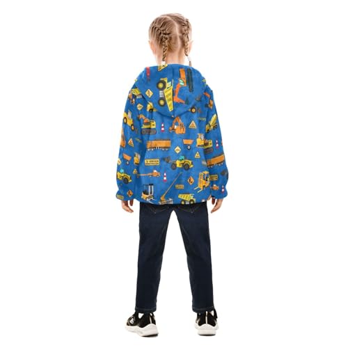Image of Boys Fleece Jacket Hooded Autumn Winter Long Sleeve Thick Warm Outerwear;3-10 Years Kids Cute Fuzzy Jacket