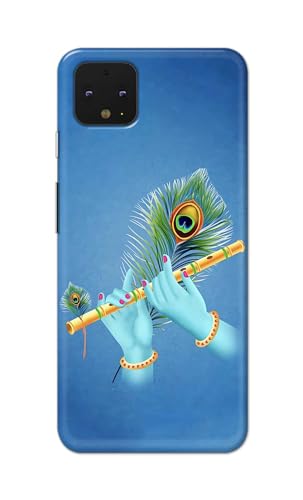 Image of PRINTFIDAA Plastic Printed Hard Back Cover Case For Google Pixel 4 Back Cover (Flute In Krishna Hands) -112, Multi
