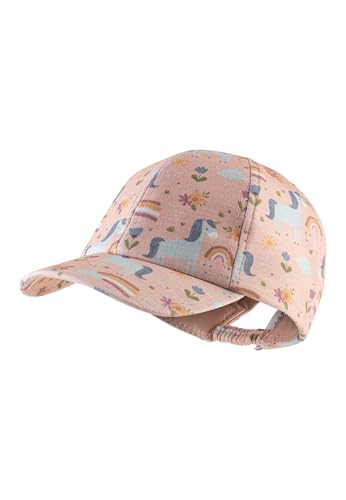 Sterntaler Basecap Einhörner - Mädchen Schirmmütze aus Flammgarn Jersey mit Einhorn Print - Sommer Baseball Cap mit Gummizug - Sportive Baby und Kinder Schirmkappe, UV-Schutz 50+, staubrosa, Größe 53