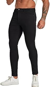 FIILIMER Men's Super Skinny Stretch Tapered Leg Slim Fit Ripped Distressed Jeans…