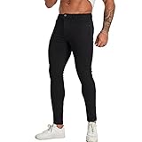 FIILIMER Black Skinny Jeans for Men Slim Fit Super Stretch Comfy Mid Rise Denim Jeans Flex Waist Pants Size 32