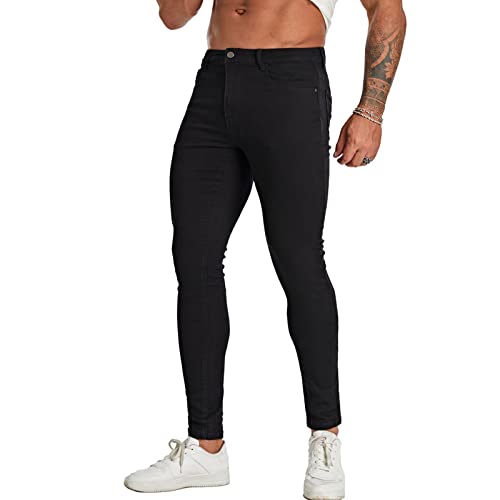 FIILIMER Men's Super Skinny Stretch Tapered Leg Slim Fit Ripped Distressed Jeans…