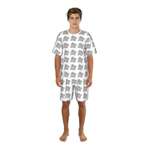 Pijama de morsa para hombre ideal para noches frescas de verano y descanso en casa