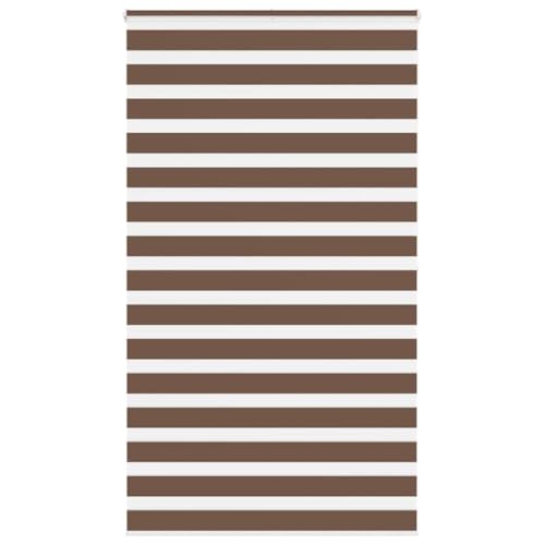 Estor Cebra marrón Persiana Cebra: Privacidad, Control Solar y Montaje Versátil para Interiores 135x200 cm Tejido Ancho 130,9 cm poliéster