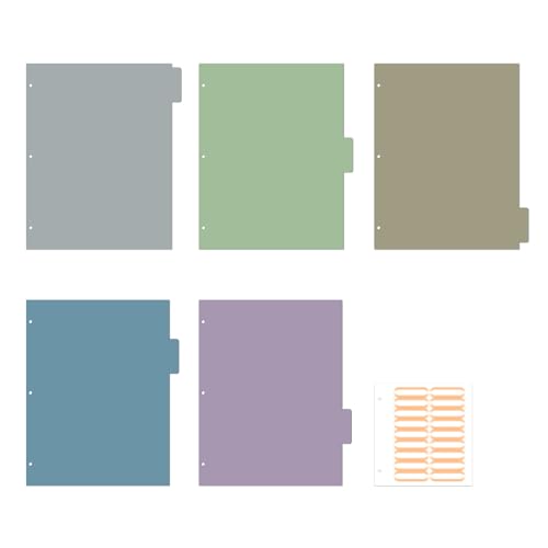 Ospelelf Binder Dividers with Tabs,Durable Paper Dividers for 3 Ring Binder,5 Tab(8.5" * 11") 1 Ospelelf-Binder-dividers-with-tabsdividers-for-3-Ring-Binder5-Tab85-11