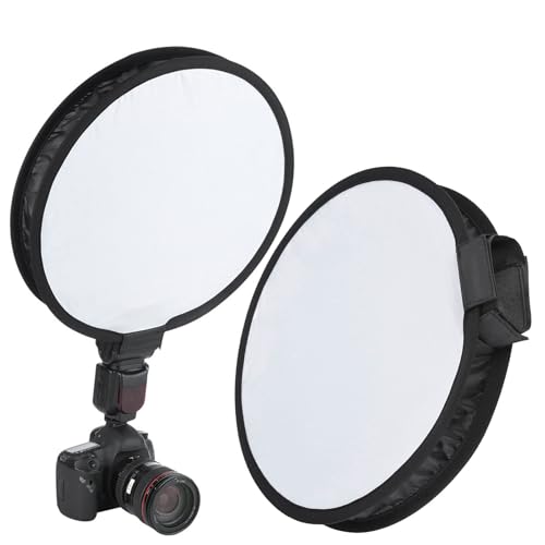 Pilipane 15.75 Inch/40 cm Round Softbox Speedlite, Portable Studio Flash Diffuser Light Softbox, Speedlight Umbrella Softbox with Carrying Bag for Portrait and Product Photography