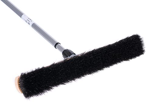 BawiTec Rosshaar Naturhaar Saalbesen mit Teleskopstiel,Breite 50cm,Stabiler Metallstiel verstellbar max. 200cm,sehr weiche Borsten für sehr Gute Staubbindung,Kehrbesen,Besen,Rosshaarbesen – Bild 7