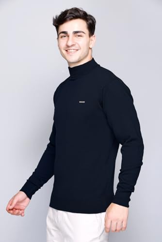 Image of GODFREY Woolen Full Sleeve Sweaters for Men Winter Wear - Turtle Neck Pullover for Men Stylish