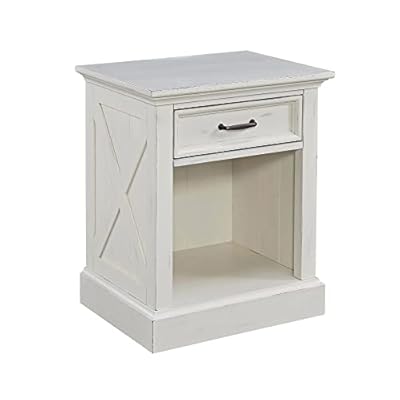 Home Styles Seaside Lodge Nightstand in White Finish, Wide Frame, Plank Top Design with One Drawer and Open Storage… 31Ht8cCgilL. SS400