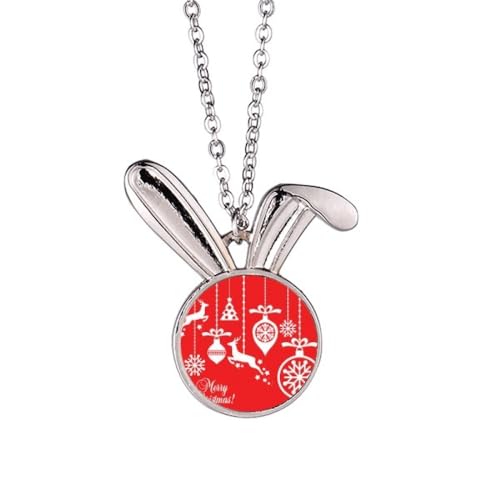 Collier lapin élan et flocon pour sublimer vos tenues de fêtes