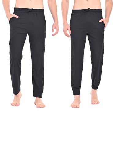 Image of Pepe Jeans Men's Mid Rise Track Pant Combo | 100% Cotton Superior Comfort For All Day Lounge Wear
