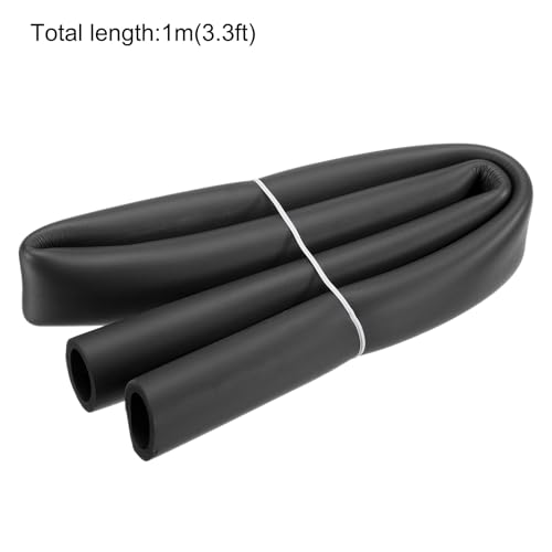 Image of uxcell Foam Tubing for Handle Grip Support, 36mm ID 46mm OD 1m Length Black