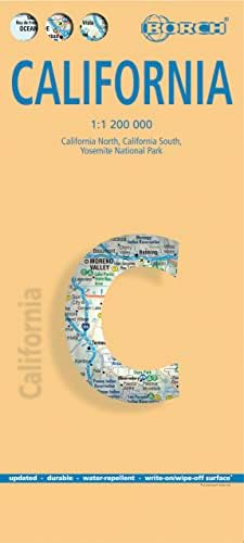 Laminated California Map by Borch (English Edition)