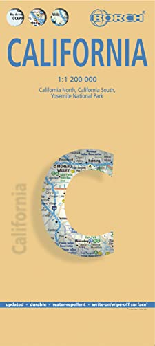 Laminated California Map By Borch (English Edition) #TOP1