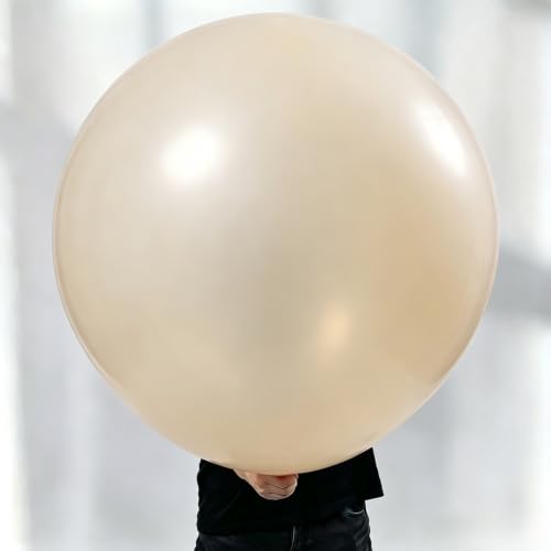 Image of KALOR Warm Ivory Giant 36 Inch 9pcs Large Latex Balloons