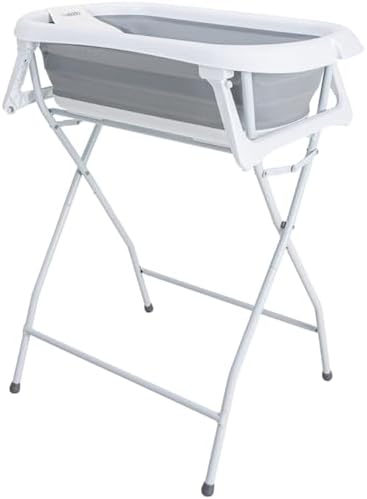 Banheira para Bebê Flex com Suporte cor cinza Kiddo