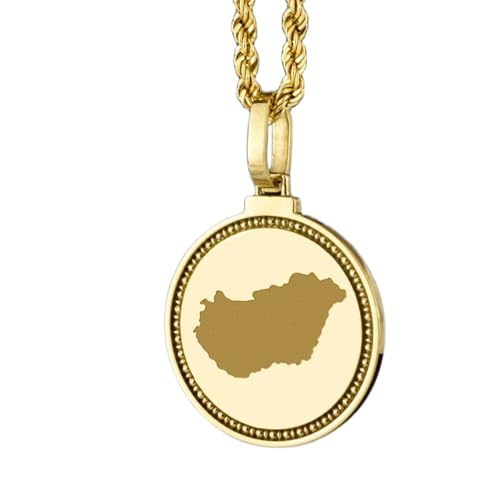 Pendentif carte de Hongrie pour sublimer vos tenues de voyage
