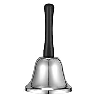 VABNEER Handglocke Glocke Klingel Hand Tischglocke Rezeptionsklingel Tischklingel Anrufsglocke(Silber)