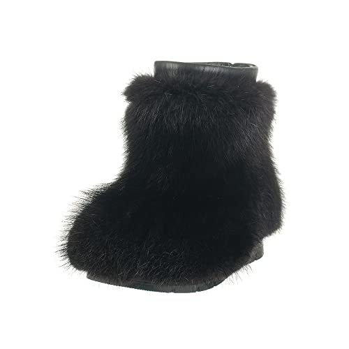 Children's fur winter boots, muskrat fur toddler boots, model mink, girls snow boots, kids mukluks, yeti boots for kids, children winter shoe, kids boots2