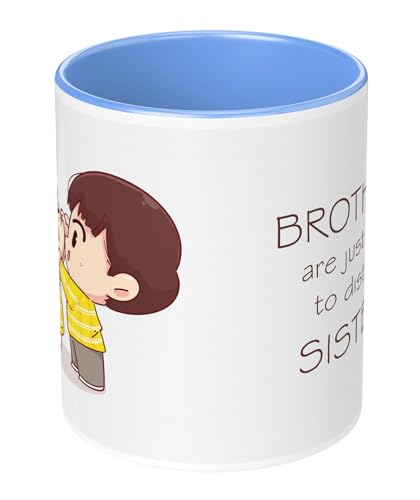 Image of Raksha Bandhan Gifts Printed Mug with Keychain Best Rakhi Combo Gift Set for Brother Rakshabandhan Return Gifts for Sister White 350ml Coffee Mug(Pack of 5) Combo Set(RMCKRCG906)