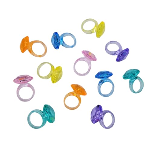 Anneaux décoratifs plastique POPETPOP pour garçon fille - 74 bagues variées couleur aléatoire