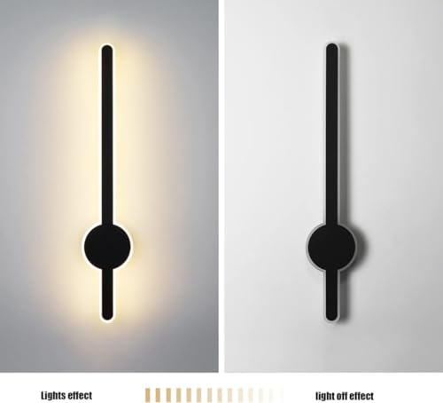 Image of Black Sword Wall Light Luxurious Acrylic Wall Lamp | Warm White LED Fixtures for Bedroom, Living, Drawing, Kids Room & Bathroom - (1 Pack)