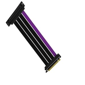 Cooler Master MasterAccessory Riser-Kabel, PCIe 4.0 x16, 200 mm, Schwarz, PCIe 4.0 kompatibel, EMI-geschirmt 30 AWG, schützendes ABS-Gehäuse für Grafikkarte (MCA-U000C-KPCI40-200)