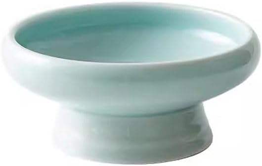 Dinner Plates Set Ceramic High-foot Dinner Plate Home Salad Plate Fruit Plate High-foot Dessert Plate Restaurant Appetizer Plate Kitchen Salad Bowl Color 7.08inch