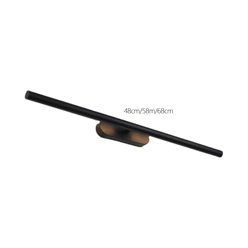Aplique de pared minimalista de diseño largo rectangular negro con giro de 360° para interiores 6