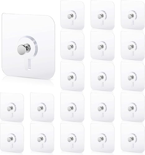 Image of 10 Pack Self Adhesive Photo Frame Hooks for Wall Without Drilling Heavy Duty Nail Free Picture Frame Hook for Photo Frames Wall Clocks and Home Decor Secure No Drill Hanging Solution