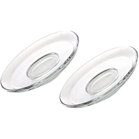 2 x Glas-Unterteller, transparentes Glas Cover
