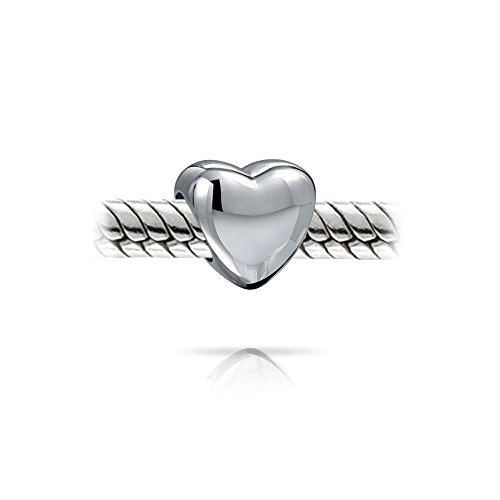 Abalorios de corazón de plata de ley .925 para regalar a adolescentes 2