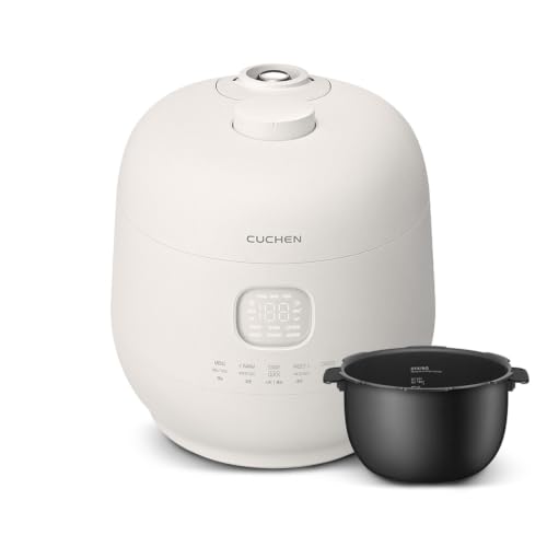 [CUCHEN] CRH-TWK1040WUS | Induction Heating Dual Pressure Rice Cooker 10 Cup (Uncooked) | Non-stick Coating | Stainless Cover | High/Non-Pressure | Easy Open Handle | Auto Steam Clean | Made in Korea