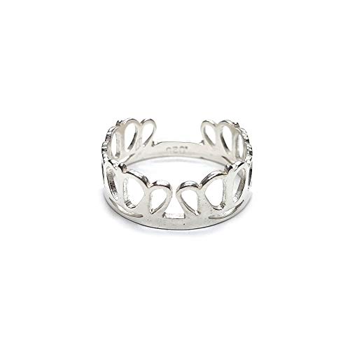Bague en argent sterling 925 couronne véritable pour femme