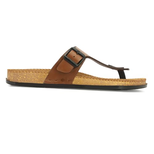 Image of Leatherful Men's premium leather slipper | Genuine Leather upper | Suede Leather Insole | PU sole | Stylish flip flop for men |