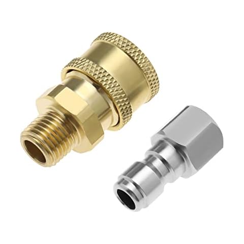 2Pcs Pressure Washer Couplers 1/4inch Quick Connect to Male NPT Thread Pressure Washer Quick Connect Fitting Pressure Washer Adapter Cover