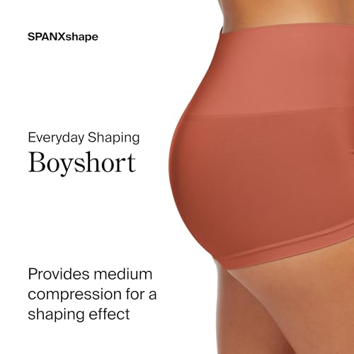 Image of SPANX SPANXshape Everyday Shaping Boyshort - Comfortable Core Control Shapewear Underwear - Invisible Under Clothes - No-Show