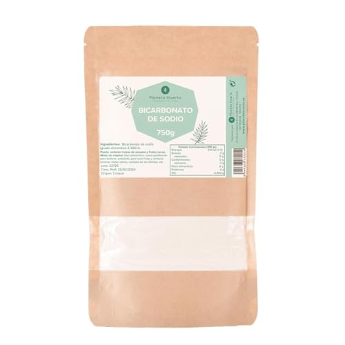 PLANETA HUERTO | Bicarbonato de Sodio Alimentario ECO 750 g - Uso Alimentario, Ecológico y Multiusos para Cocina y Limpieza