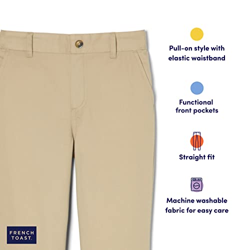 French Toast SK9551 Girls' Pull-On Twill Pant (Standard & Plus), School Uniform Navy thumb #2