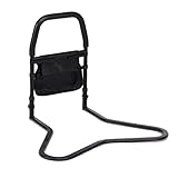 HOLGVE Bettgeländer haltegriff,Bettgitter für Senioren,Sicherheits-Bettgriff Aufstehhilfe handlauf, Sicherer Und Sturzsicherer Hilfsgeländer (Color : Black)