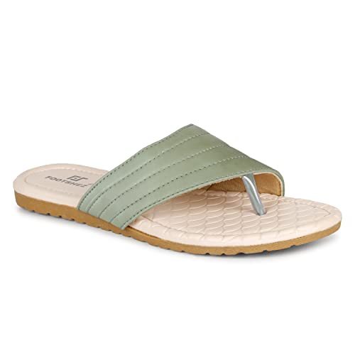 Image of Footshez Women's Synthetic Leather Slip On Comfortable Regular Fashion Slippers